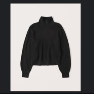 abercrombie black turtleneck lounge sweater brand new with tags